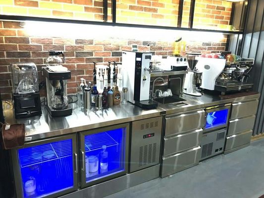 生鮮食品用340L作業台冷蔵庫R134A R22