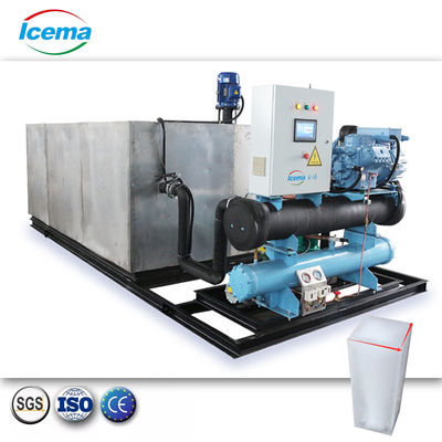 500kg/日 50t/日 空気冷却コンデンサ式自動塩水ブロック氷機