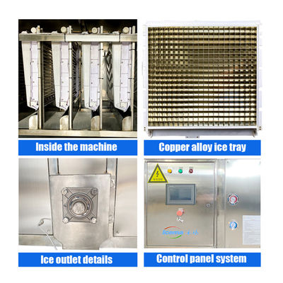 工業用用用 プー素材 insulation Ice Cube Maker マシン 日当たり5000kg
