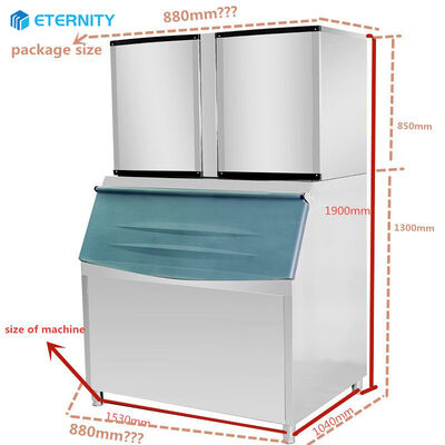 購入 空気冷却型 日用容量900kg24時間冷却剤R404a 商用氷台機 氷を作る機器 online manufacture