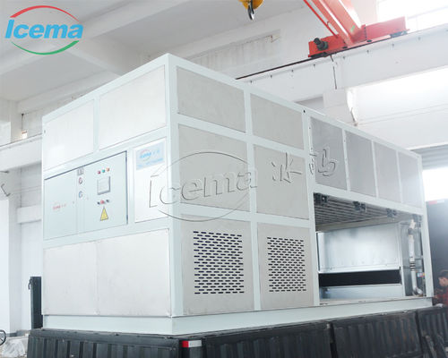 37.5KW 冷却容量 ステンレス鋼板蒸発機付きの直接冷却ブロック氷機